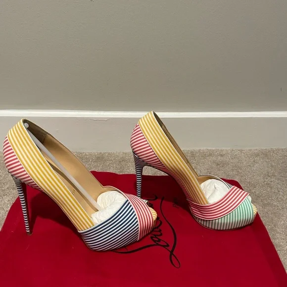 Christian Louboutin Marine Alta Heels - Picture 2 of 7